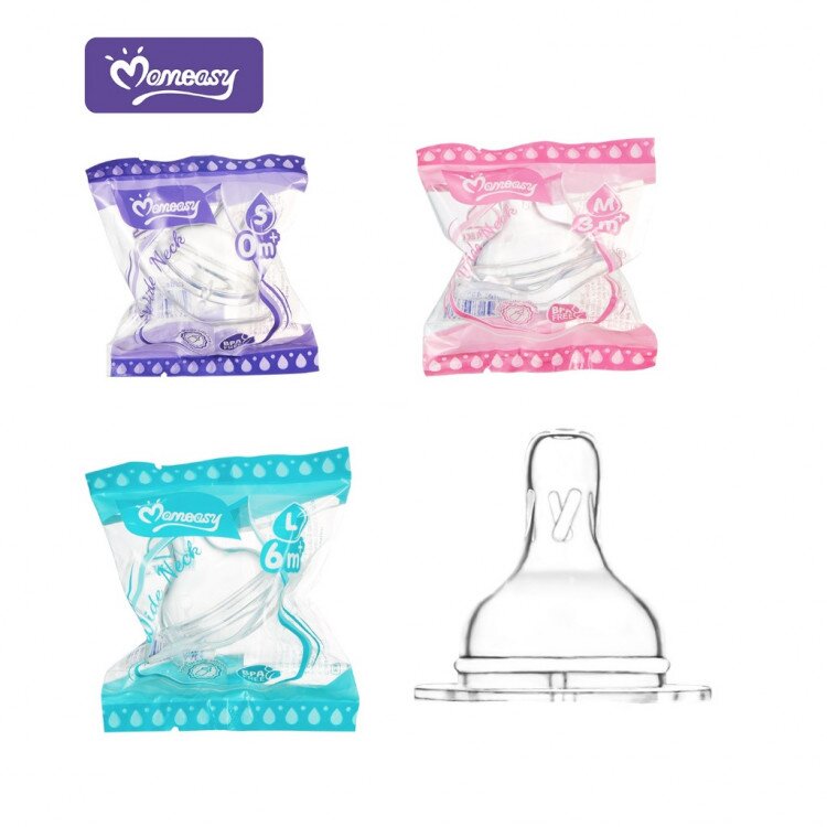 Momeasy Dot Bayi Wide Neck 2pcs / Silicone Nipple Wide Neck MomEasy 2pcs