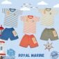 Paket Setelan Baju Bayi Pendek Ridges Royal Marine / Baju Santai Anak / Setelan Kaos Anak Ridges SNI Adem #1