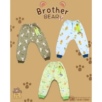 Celana Panjang Bayi Murah dan Adem 3pcs 0-4 tahunan S M L XL Pola Diapers Merek Moms Gift / Ridges