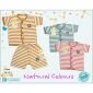 PROMO Setelan Baju Bayi Pendek Kancing Depan Natural Aquaria Colours RIDGES SNI #1