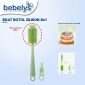 Sikat Botol Susu Bayi Silikon 2 in 1 Bebelys / Sikat Dot Bayi / Silicone Bottle Brush / Baby Bottle and Nipple Brush #1