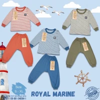 Setelan Oblong Panjang Anak Kancing Pundak Ridges Royal Marine SNI / Baju Tidur Anak Adem dan Halus / Piyama Anak Unisex Ridges Nyaman dipakai