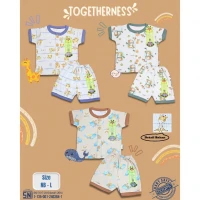 Setelan Baju Bayi Pendek Panjang Kancing Depan RIDGES Togetherness Newborn - 1 tahunan SNI / Piyama Anak Adem Anak 0-1 tahunan/ Baju Santai Anak /