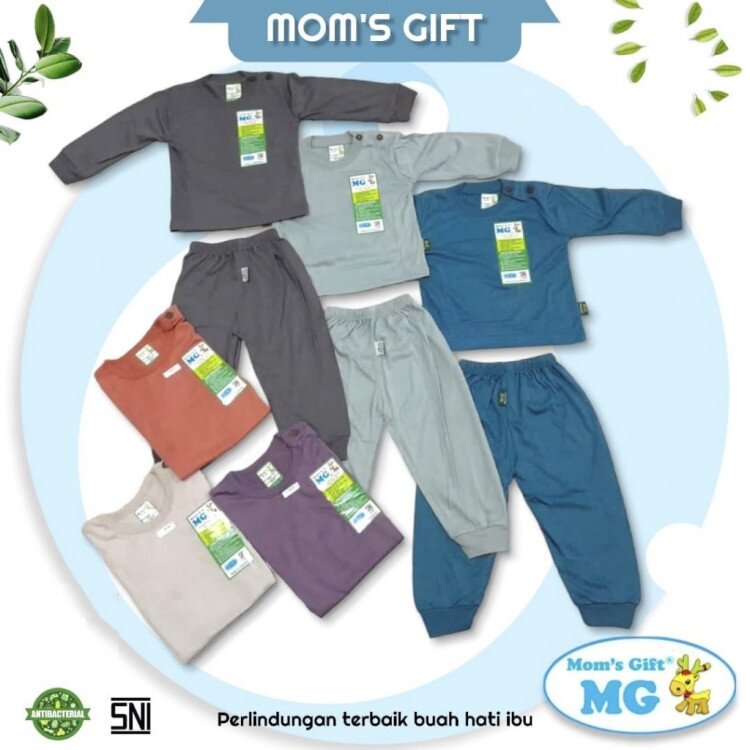 PROMO Paket Setelan Baju Bayi Panjang Polos 468 / Baju Tidut Anak Kancing Pundak / Baju Tidur Anak / Piyama Anak Unisex