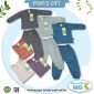 Setelan Baju Bayi Panjang Polos / Baju Tidut Anak Kancing Pundak / Baju Tidur Anak / Piyama Anak Unisex #1