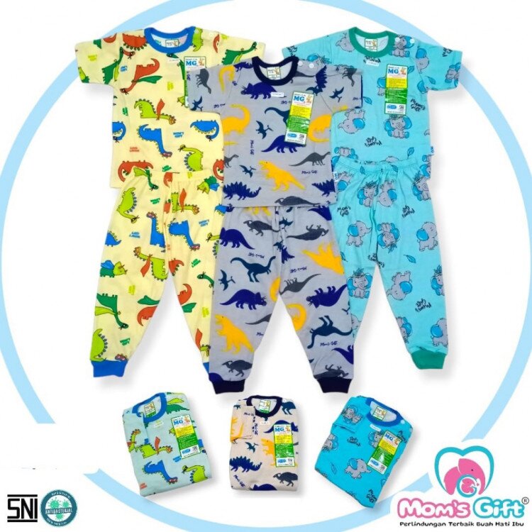Setelan Baju Bayi Pendek Celana Panjang Kancing Pundak Type K Series / Baju Anak Kancing Pundak / Baju Tidur Anak / Piyama Anak Unisex