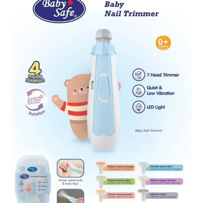 Baby Safe Nail Trimmer – Gunting / Pengikir / Pemotong Kuku Bayi Elektrik /Manicure Pedicure Set Baby