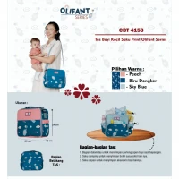 Tas Bayi Kecil Cintaka Seri Olifant / Tas Perlengkapan Bayi / Diapers Bag Bayi / Tas Traveling Bayi / Tas Baby Carrier Bayi