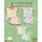 Setelan Baju Bayi Pendek Panjang Kancing Depan RIDGES Ballerina Bunny Newborn - 1 tahunan SNI / Piyama Anak Adem Anak 0-1 tahunan / Baju Santai Anak Perempuan / Baju Tidur Anak Cewek #1