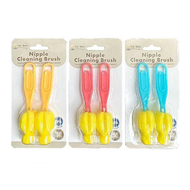 Sikat Dot IQ Baby / Sikat Nipple / Silicone Nipple Brush IQ Baby