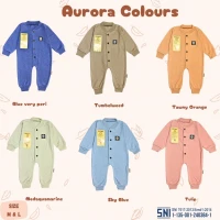 Promo Paket Hemat Jumpsuit Bayi Buka Kaki Ridges Polos Salur / Romper Bayi Polos Katun / Baju Kodok Bayi Ridges SNI / Piyama Bayi /