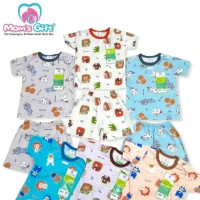 Setelan Baju Bayi Pendek Kancing Pundak Type AP Series / Baju Santai Anak / Setelan Oblong Anak Unisex