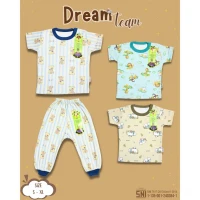 Setelan Baju Bayi Ridges Dream Team / Baju Anak Kancing Pundak Halus dan Adem / Baju Tidur Anak Nyaman Dipakai / Piyama Anak Laki-Laki Perempuan