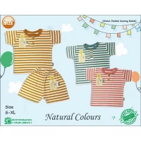 Setelan Baju Bayi Oblong Pendek Kancing Depan Bobok BIG SIZE 1-6 tahunan RIDGES SNI Natural Colours / Baju Oblong Anak Adem / Baju Santai Anak