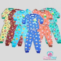 Piyama Baju Bayi Setelan Panjang Anak Kancing Pundak Type AQ Series/ Piyama Anak / Baju Bayi Panjang / Baju Tidur Anak Unisex / Piyama Anak