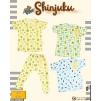 Setelan Baju Bayi Ridges Pendek Panjang Shinjuku (Celana Model Legging) / Baju Anak Bahan Tipis Halus dan Adem / Baju Tidur Anak Nyaman Dipakai /