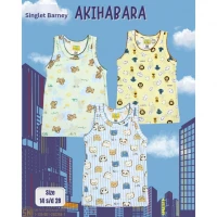Singlet Anak Ridges Barney Motif Akihabara 3pcs / Singlet Bayi 3pcs