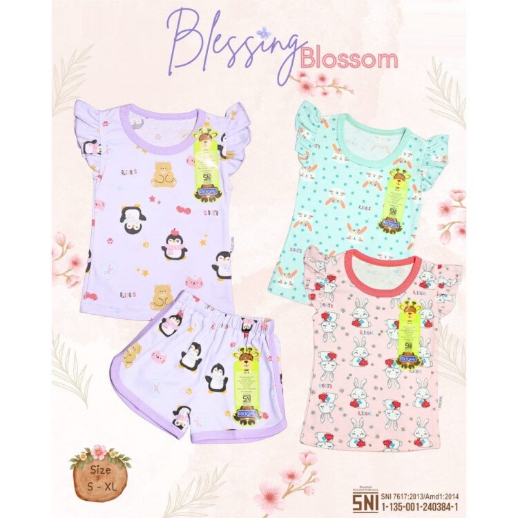 PROMO Paket Baju Bayi Setelan Anak Perempuan Ridges Blessing Blossom / Setelan Bayi Cewek / Setelan Anak Perempuan / Baju Bayi adem / Baju Santai