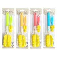 Sikat Botol Busa IQ Baby / Sikat Botol Bayi 3 in 1 Sikat Sponge, Sikat Sedotan dan Sikat Dot / Bottle, Straw and Nipple Brush