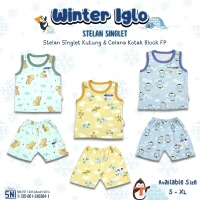 Paket Baju Bayi Setelan Singlet Kutung Anak Ridges 3pcs Winter Iglo / Setelan Bayi Kutung / Setelan Bayi Laki-laki dan Perempuan / Baju Bayi adem