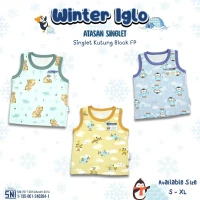 Promo Paket Baju Atasan Singlet Anak Ridges Motif Winter Iglo 3pcs SNI