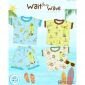 Setelan Baju Bayi Pendek Panjang Kancing Depan RIDGES Wait Your Wave Newborn - 1 tahunan SNI / Piyama Anak Adem Anak 0-1 tahunan/ Baju Santai