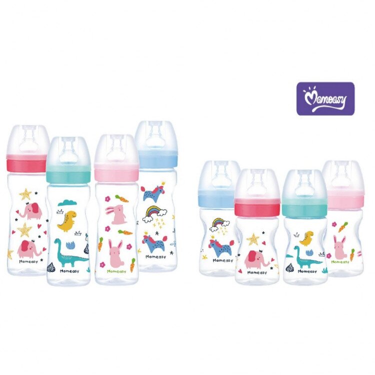Botol Susu Bayi Wide Neck MomEasy 150ml 240ml / Dot Bayi BPA Free Leher Lebar