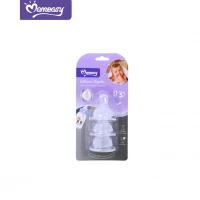 Momeasy Dot Spiral Slim Neck Silicone Nipple Isi 3pcs / Spiral Nipple Dot Botol Bayi Ulir Slim Neck / Dot Bayi Spiral Nipple Standard Neck