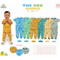 Setelan Baju Bayi Pendek Celana Panjang Yellow Berry C / Baju Anak Kancing Pundak / Baju Tidur Anak / Piyama Anak Unisex