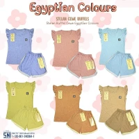 PROMO Paket Baju Bayi Setelan Anak Perempuan Ridges Polos Egyptian Colours/ Setelan Bayi Cewek / Setelan Anak Perempuan / Baju Bayi adem / Baju Santai