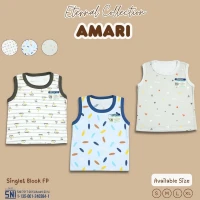 Promo Paket Baju Atasan Singlet Anak Ridges Motif Amari 3pcs SNI