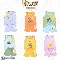 Baju Setelan Anak Singlet Ridges Hawaii / Baju Bayi Adem Lembut ber-SNI
