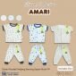 Setelan Baju Bayi Pendek Panjang Kancing Depan RIDGES Amari Newborn - 1 tahunan SNI / Piyama Anak Adem Anak 0-1 tahunan/ Baju Santai Anak /