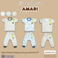 Setelan Baju Bayi Ridges Amari / Baju Tidur Anak Kancing Pundak Halus dan Adem / Baju Tidur Anak Nyaman Dipakai / Piyama Anak Laki-Laki Perempuan