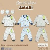 Setelan Oblong Panjang Anak Kancing Pundak Ridges Amari SNI / Baju Tidur Anak Adem dan Halus / Piyama Anak Unisex Ridges Nyaman dipakai