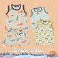 Paket Baju Bayi Setelan Singlet Kutung Anak Ridges 3pcs Motif Acak / Setelan Bayi Kutung / Setelan Bayi Laki-laki dan Perempuan / Baju Bayi adem / Baju Santai Anak #5