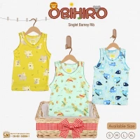 Singlet Anak Ridges Barney Motif Obihiro 3pcs / Singlet Bayi 3pcs
