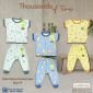 Setelan Baju Bayi Pendek Panjang Kancing Depan RIDGES Thousand Of Times Newborn - 1 tahunan SNI / Piyama Anak Adem Anak 0-1 tahunan/ Baju Santai Anak / Baju Tidur Anak #1