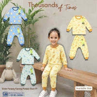 Setelan Oblong Panjang Anak Kancing Pundak Ridges Thousand Of Times SNI / Baju Tidur Anak Adem dan Halus / Piyama Anak Unisex Ridges Nyaman dipakai