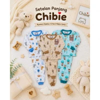 Paket Setelan Baju Bayi Panjang Kancing Depan Motif Random 3pcs SNI CB / Piyama Anak Adem Anak 0-1 tahunan/ Baju Santai Anak / Baju Tidur