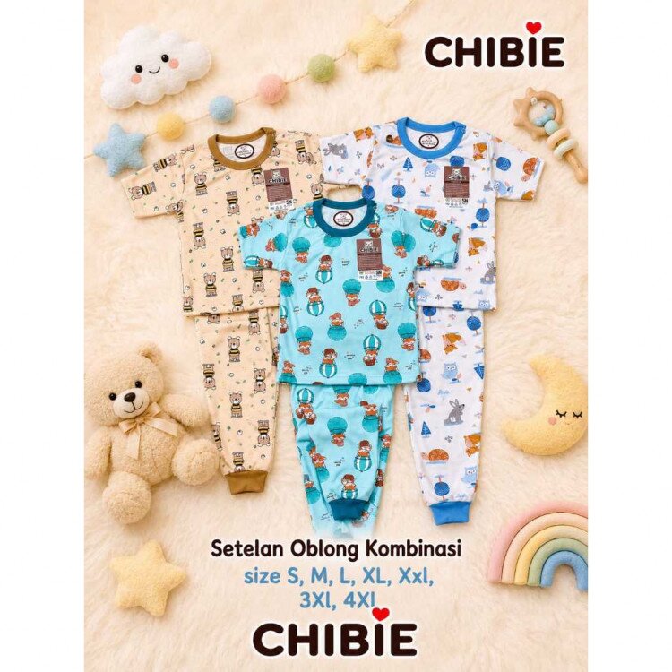 Setelan Baju Oblong Anak Pendek Panjang Kancing Pundak 1-7 tahunan SNI CB / Baju Santai Anak / Setelan Oblong Anak / Baju Tidur Anak /