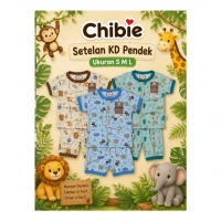 Paket Setelan Baju Bayi Pendek Kancing Depan Motif TypeB 3pcs SNI CB / Piyama Anak Adem Anak 0-1 tahunan/ Baju Santai Anak / Baju Tidur